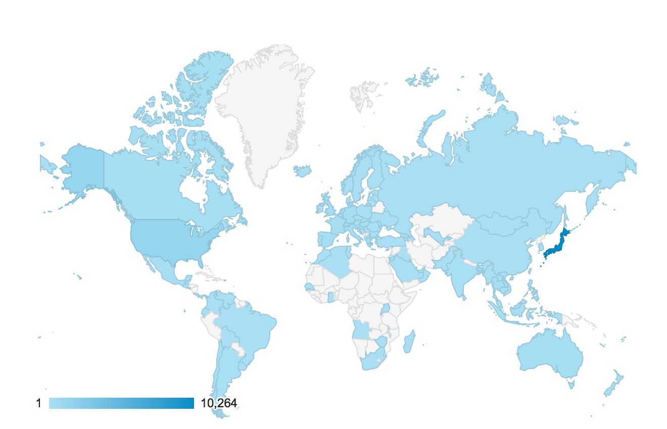 訪日Webメディア「MATCHA」をスタートして1ヶ月。116カ国まで広がりました。
